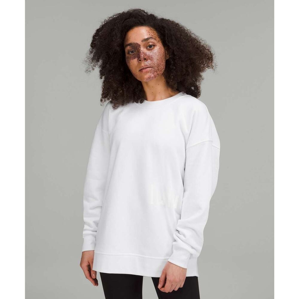 Lululemon Perfectly Oversized Crew Neck White Size Medium